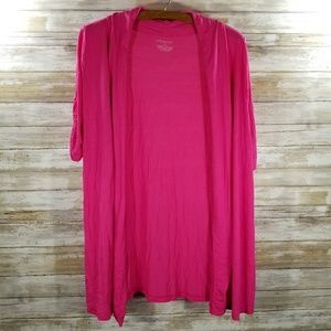 Lane Bryant Pink Drape Cardigan